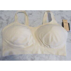 New TrueKind Bra 3XL Cream Daily Comfort Bralette Wireless 10022
